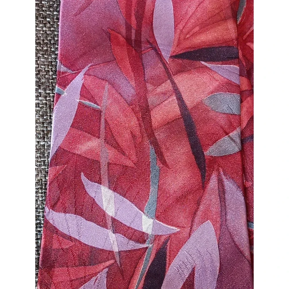Tie 70s 80s 90s Y2K Mens Cabralli Red Purple 3.5 Wide 56 Long